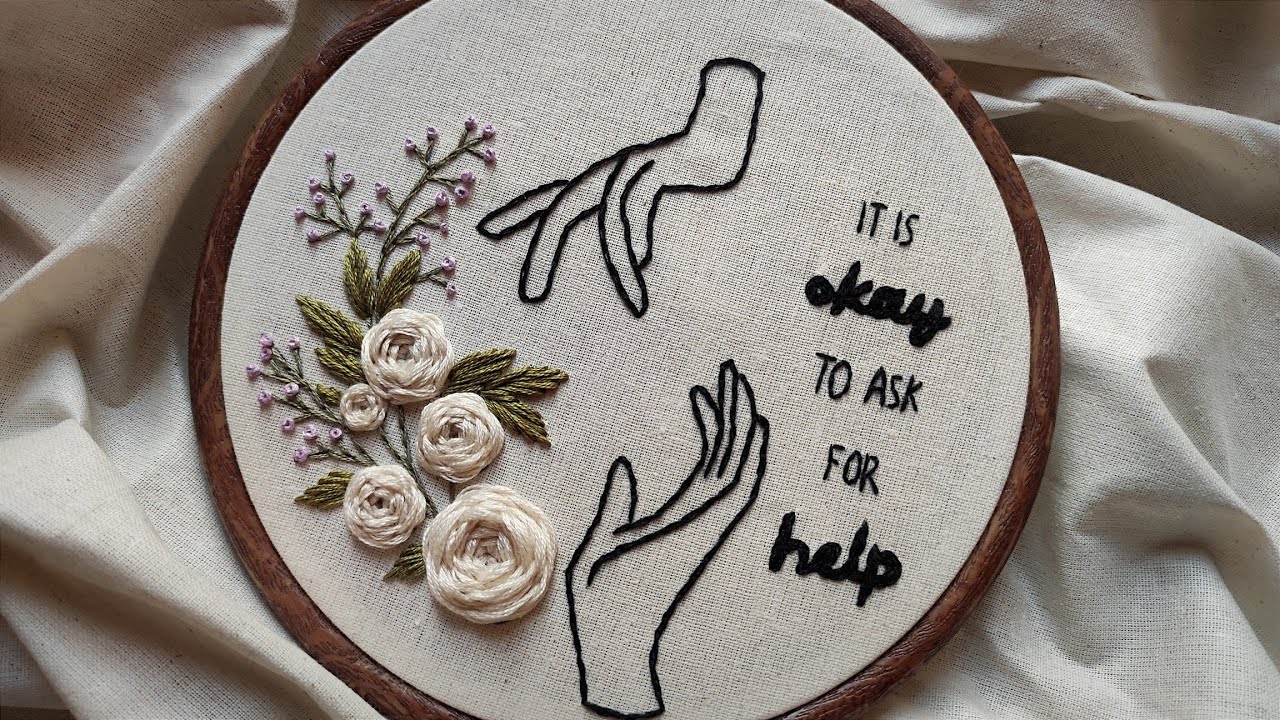 Floral embroidery tutorial || couple love embroidery || Embroidery for beginners - Let's Explore