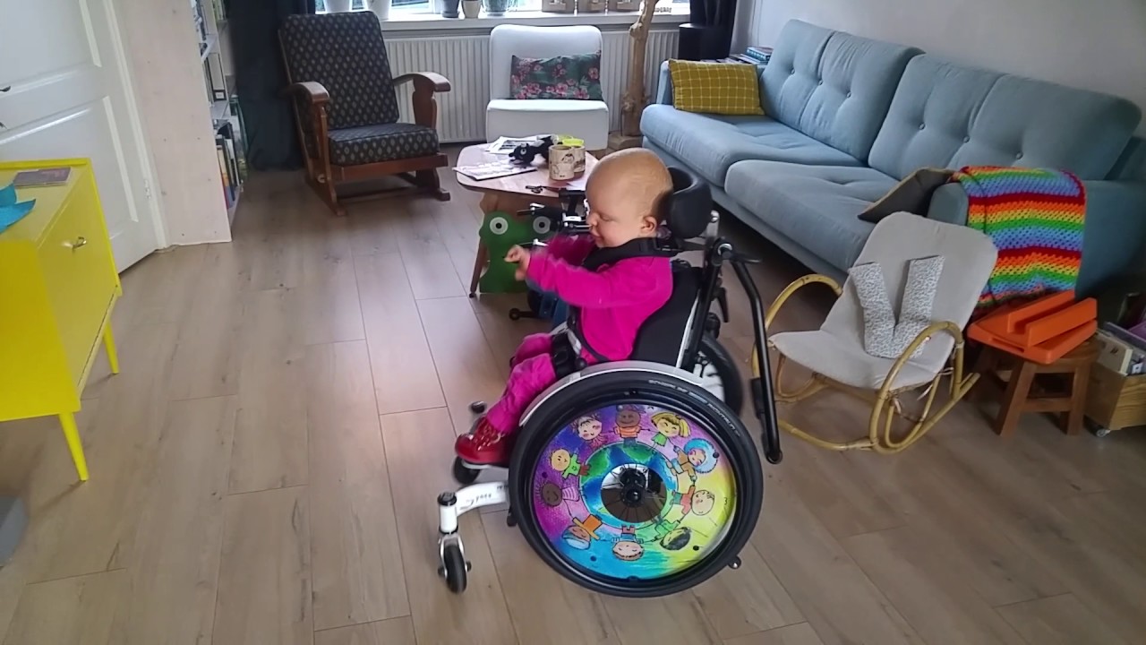 Vera eerste dag in haar rolstoel