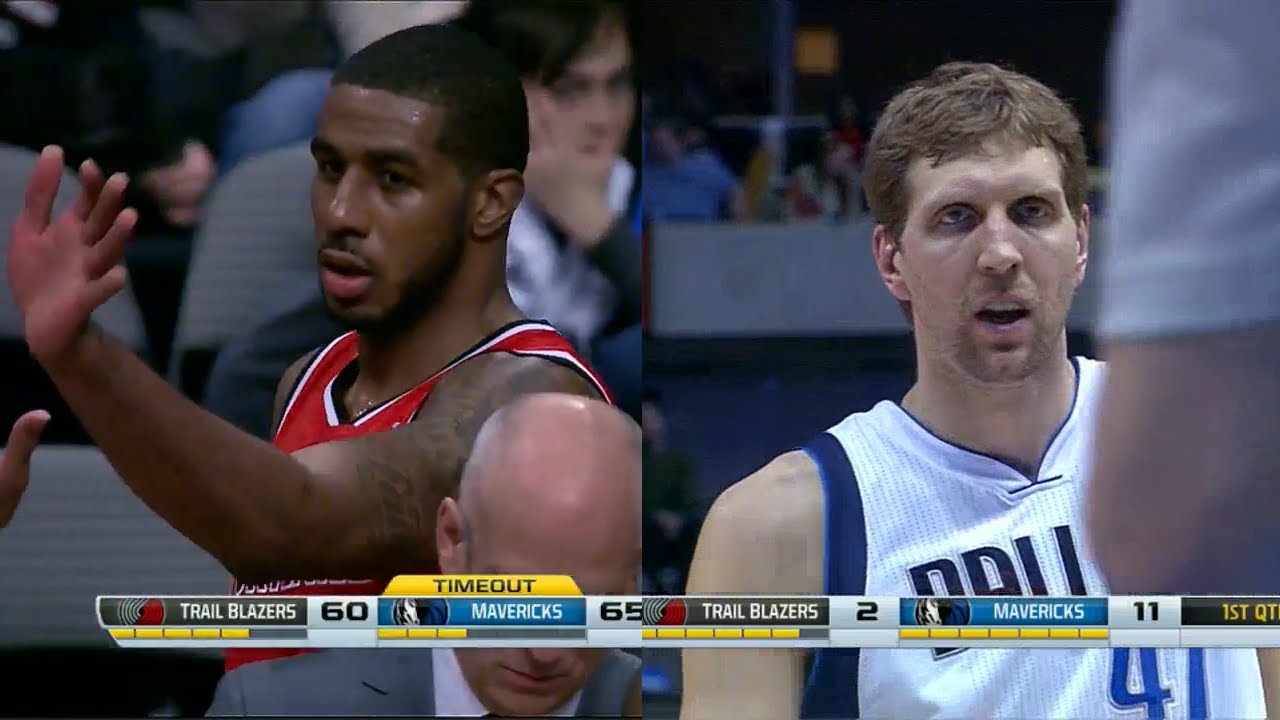 2014.03.07 - Dirk Nowitzki vs LaMarcus Aldridge Battle Highlights - Mavericks vs Trail Blazers