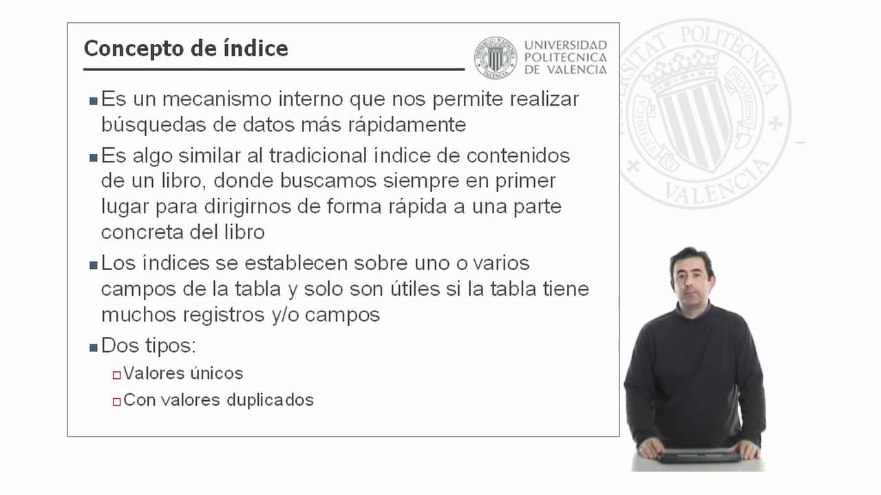 Microsoft Access - Claves primarias e índices | 6/33 | UPV