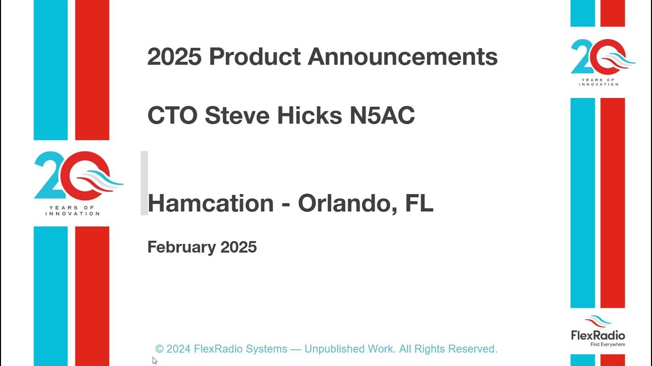 FlexRadio Products for 2025 - presented during Hamcation