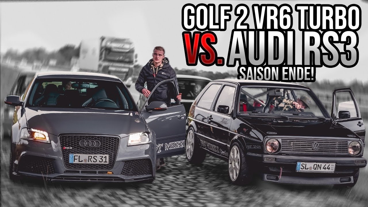 Golf 2 VR6 Turbo vs. Audi RS3 | letzte Ausfahrt auf der Autobahn | Saison Ende | Hot-Wheelz