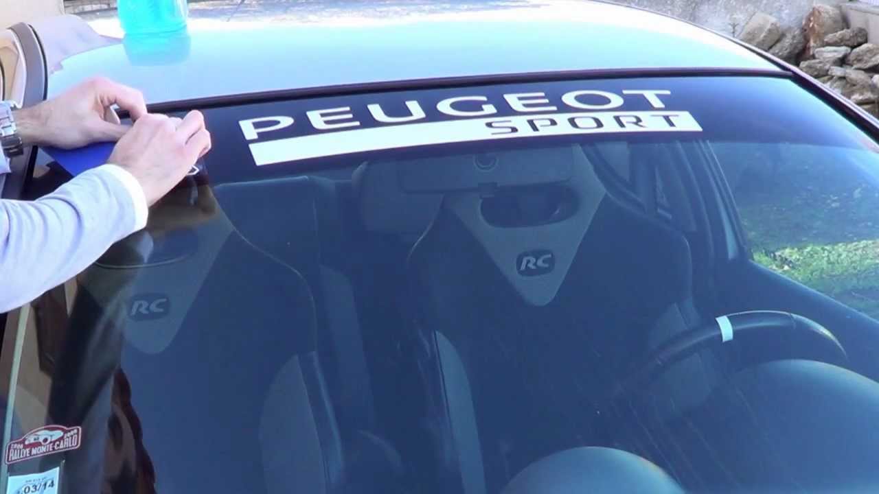 STICK AUTO Tuto pose bandeau pare soleil adhésif stickers