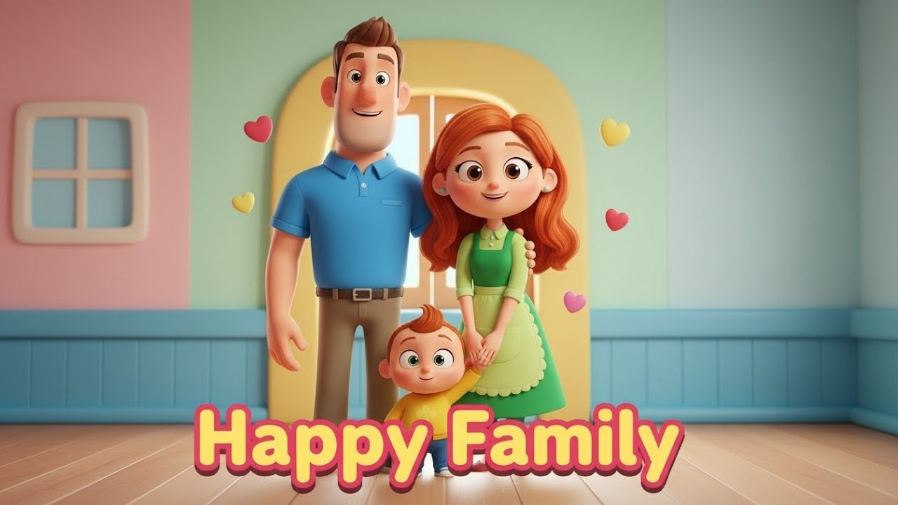 Happy Family Song 🏡 | Nursery Rhyme for Kids | Family Love Song
