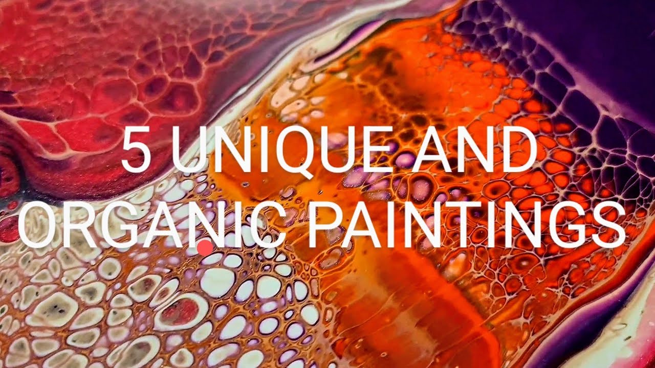 COMPILATION-MY 5 FAVORITE FLUID ART PIECES USING THE SWIPE TECHNIQUE #art #pourpainting #relaxingart