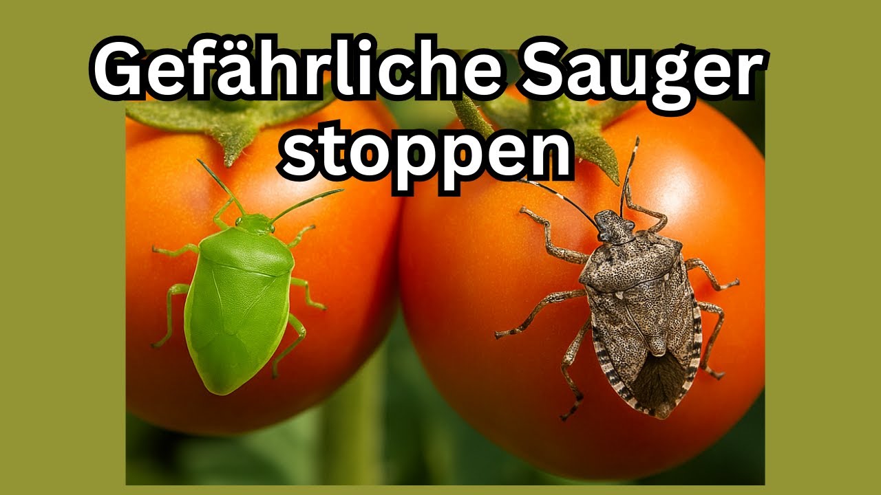Stinkwanzen bek&auml;mpfen - Gr&uuml;ne Reiswanze und marmorierte Baumwanze