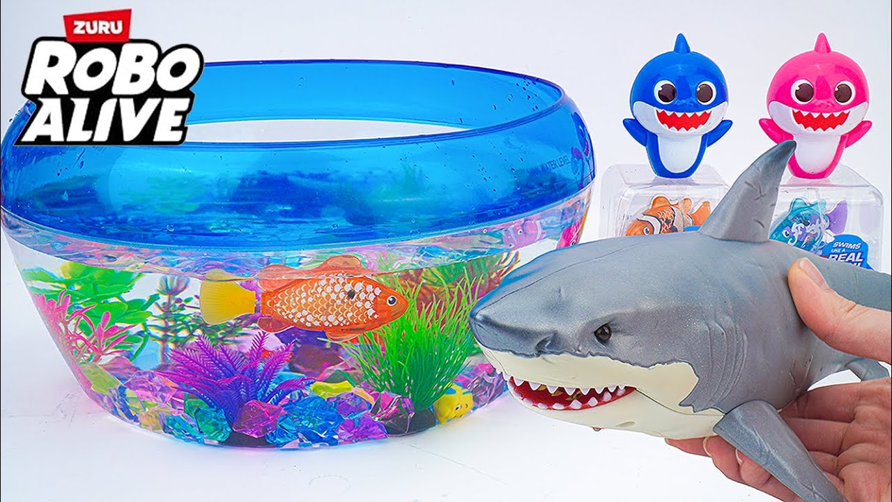 🐰toy asmr🐰 ZURU Robo Alive Robotic Great White Shark Series 1 Toys ASMR 🦈 No talking