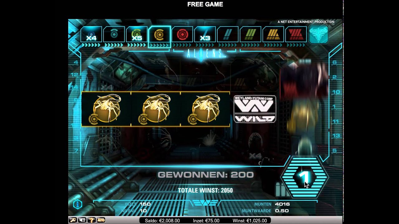 Aliens slot, 10,000 big win in bonus game!!!