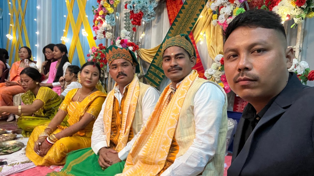 Bodo weeding ceremony.Bhupen Boro sir ni Hinjao gwdankwo lainw tanggasenw.