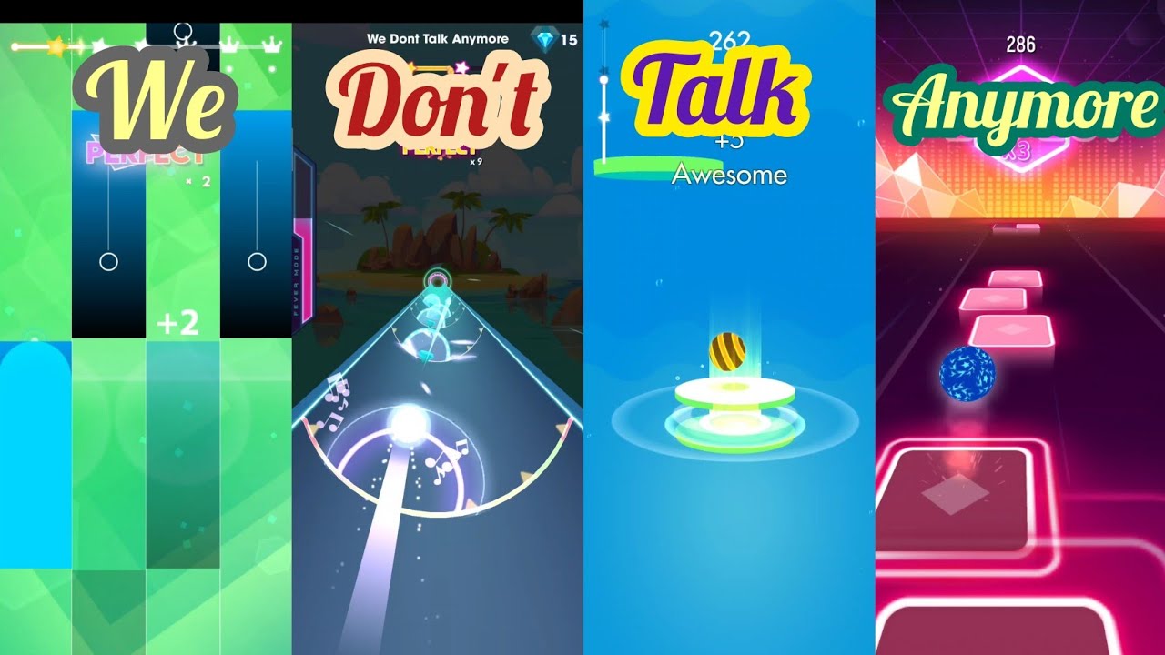 We Don't Talk Anymore -Magic Tiles Vs Beat Roller Vs Beat Jumper Vs Tiles Hop