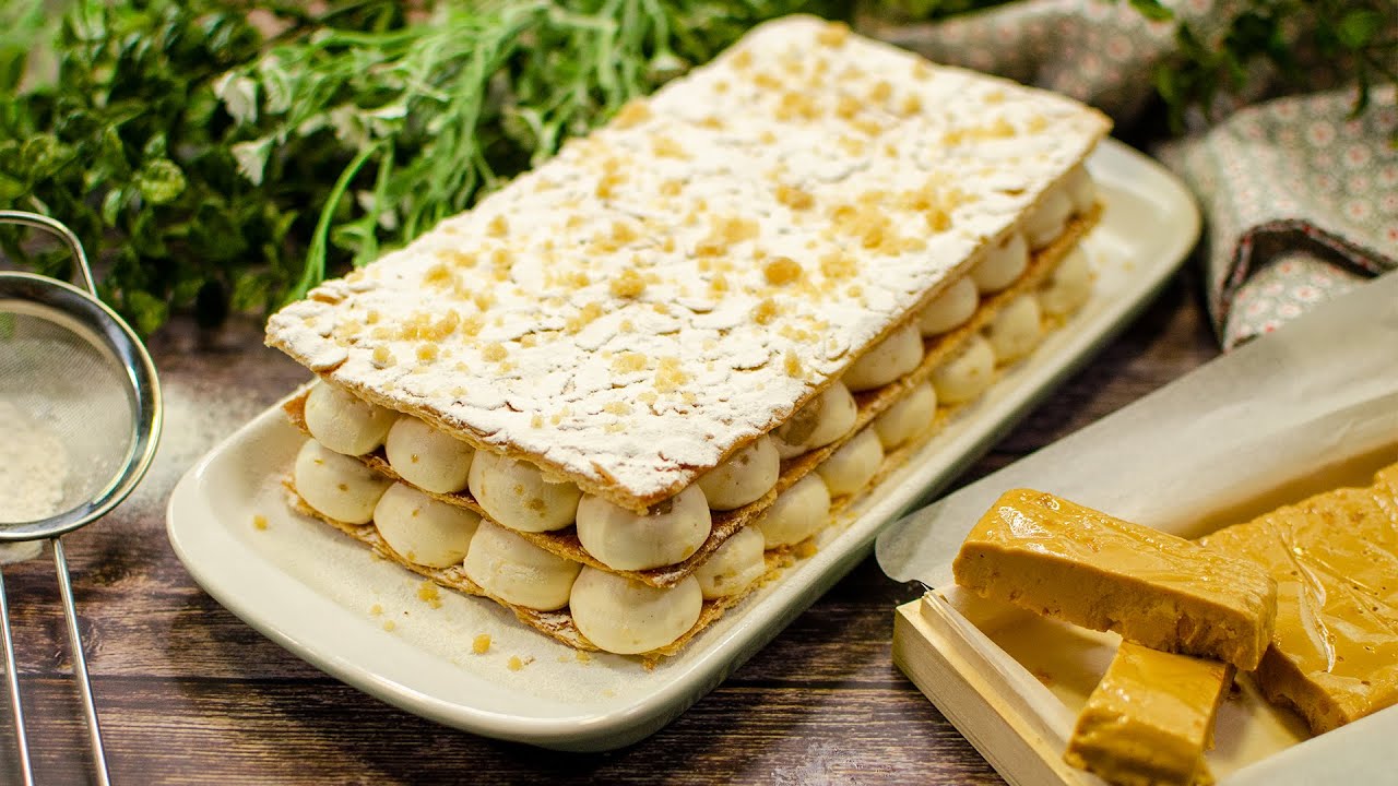 😱 MILHOJAS de HOJALDRE con CREMA Pastelera, NATA y TURRÓN Blando 🤯😋| Recetas de Navidad 2020 nº 6/24