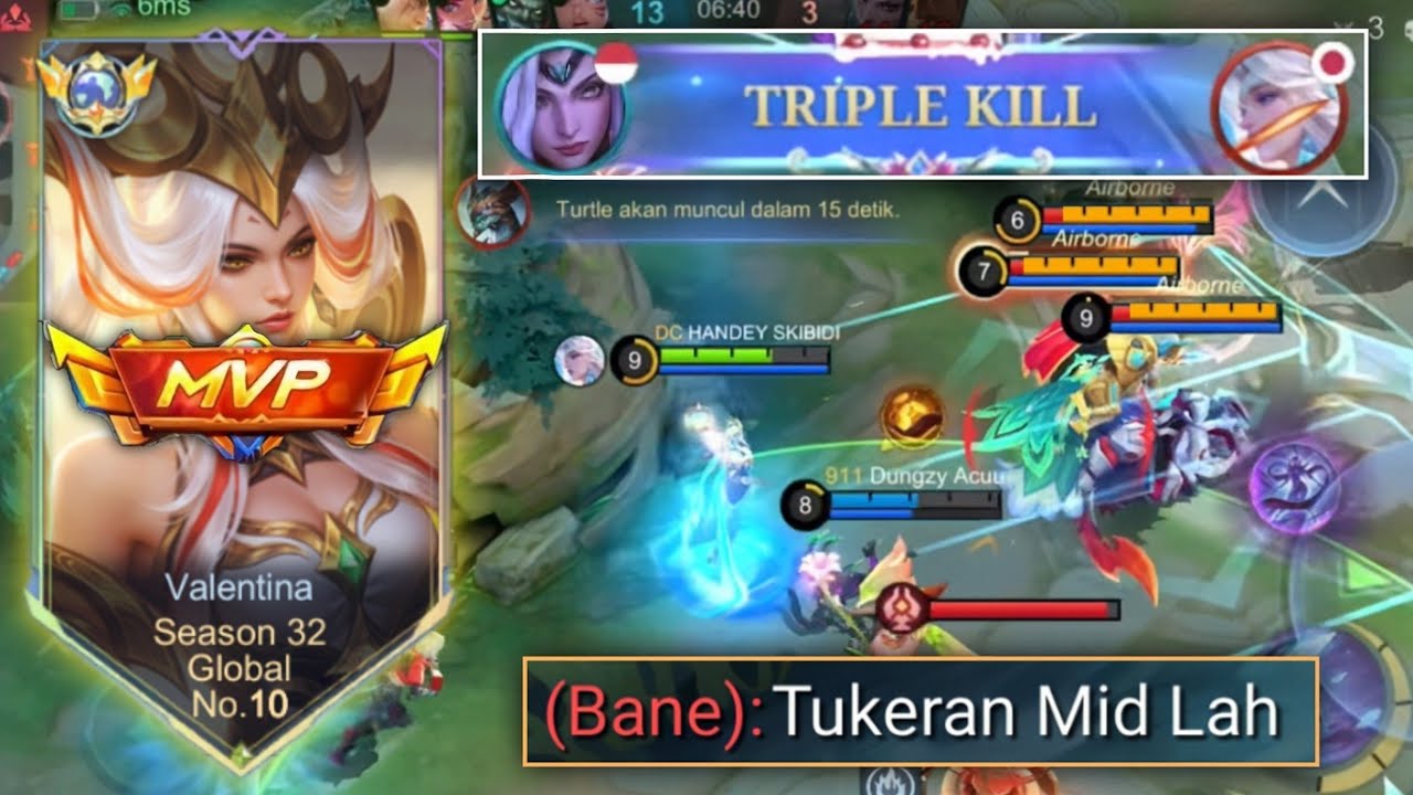 VALENTINA HANDEY MODE PUSH MMR!! KETEMU HERO OP TETEP KITA GAS, MODE SERIUS ON!! - MOBILE LEGENDS