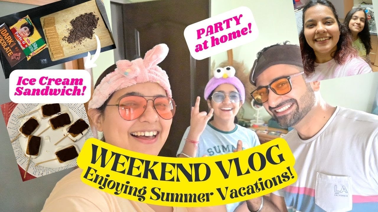 WEEKEND VLOG: Summer Vacations Fun at Home - Making Ice Cream Sandwiches - Madness in the Kitchen!!!
