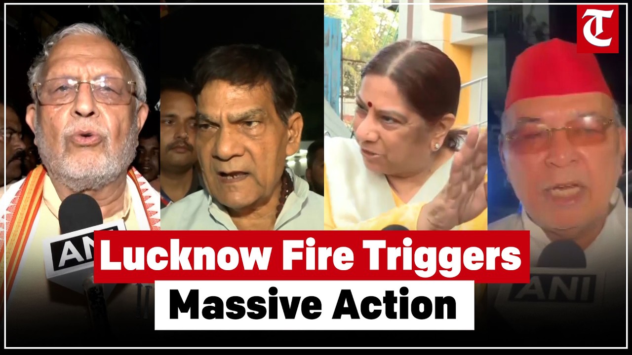 Lucknow Fire: Ministers Review Rescue Ops, Probe Ordered as Aliganj Blaze Shocks City