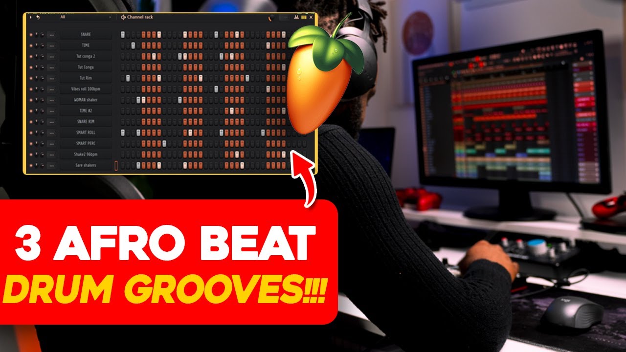 FL Studio 24 Beginner  3 Afro Beat Drum Grooves | Fl Studio Tutorial