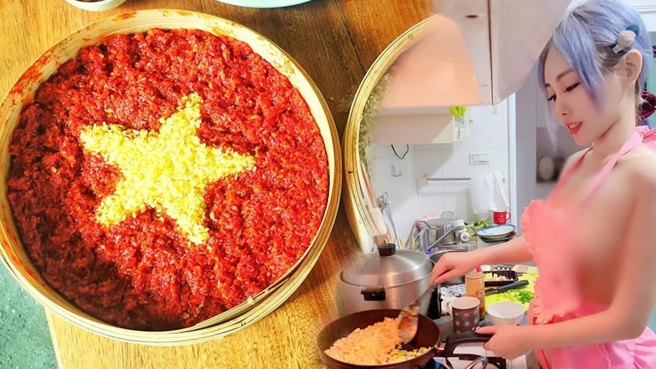Five-color sticky rice, the taste of nature - Vietnamesefood