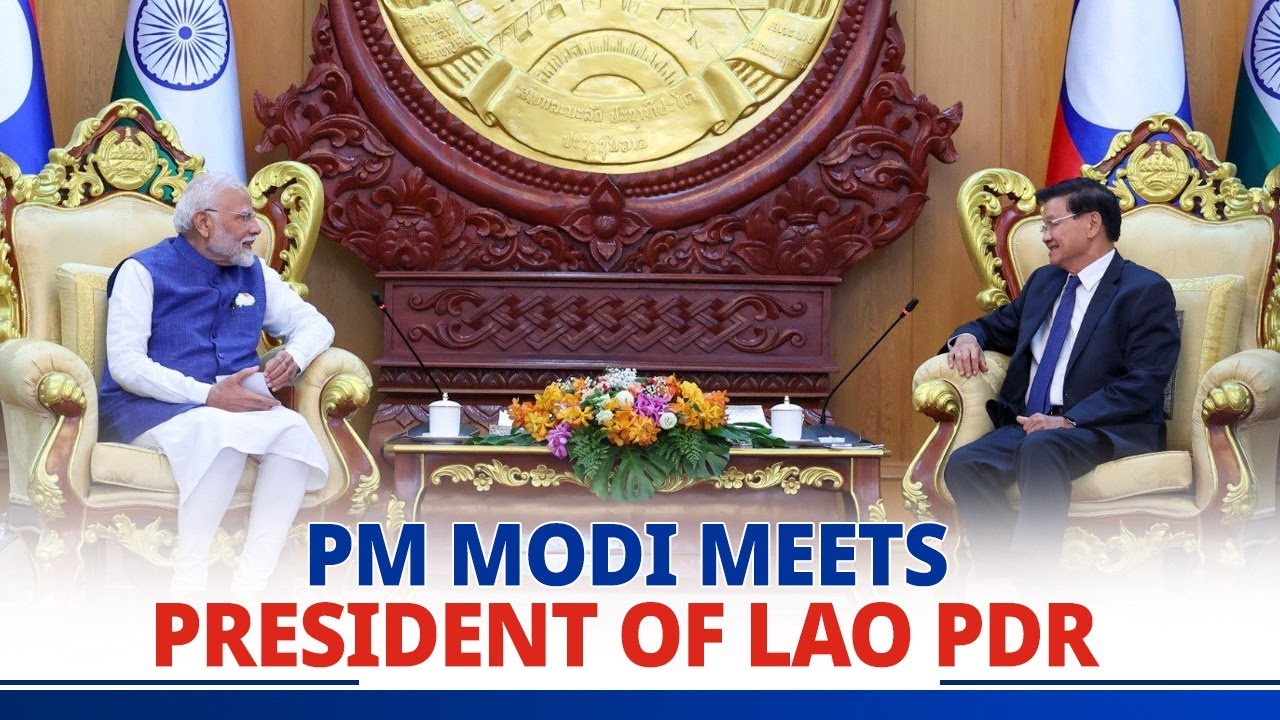 LIVE: PM Modi meets with H.E. Thongloun Sisoulith, the President of Lao PDR