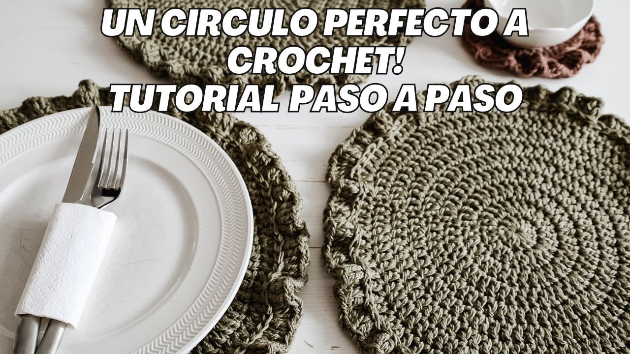 Círculo PERFECTO a Crochet | Individuales tejidos | Tutorial