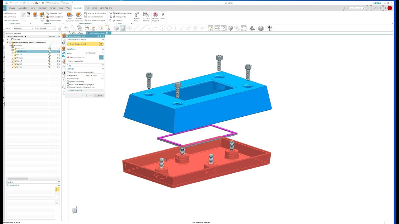 Siemens NX Advanced Tolerance stack up analysis using amazing plug in