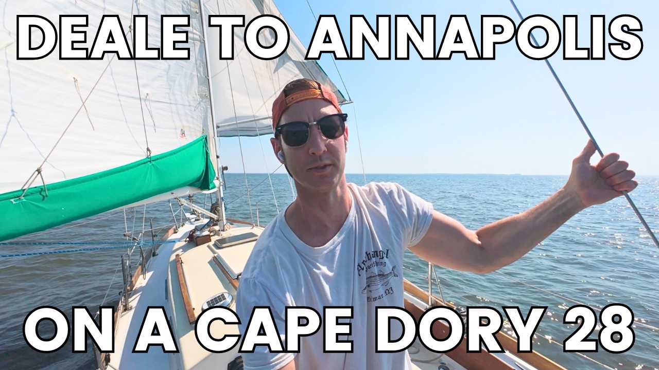 Downwind run from Deale to Annapolis in my Cape Dory 28 Sailboat