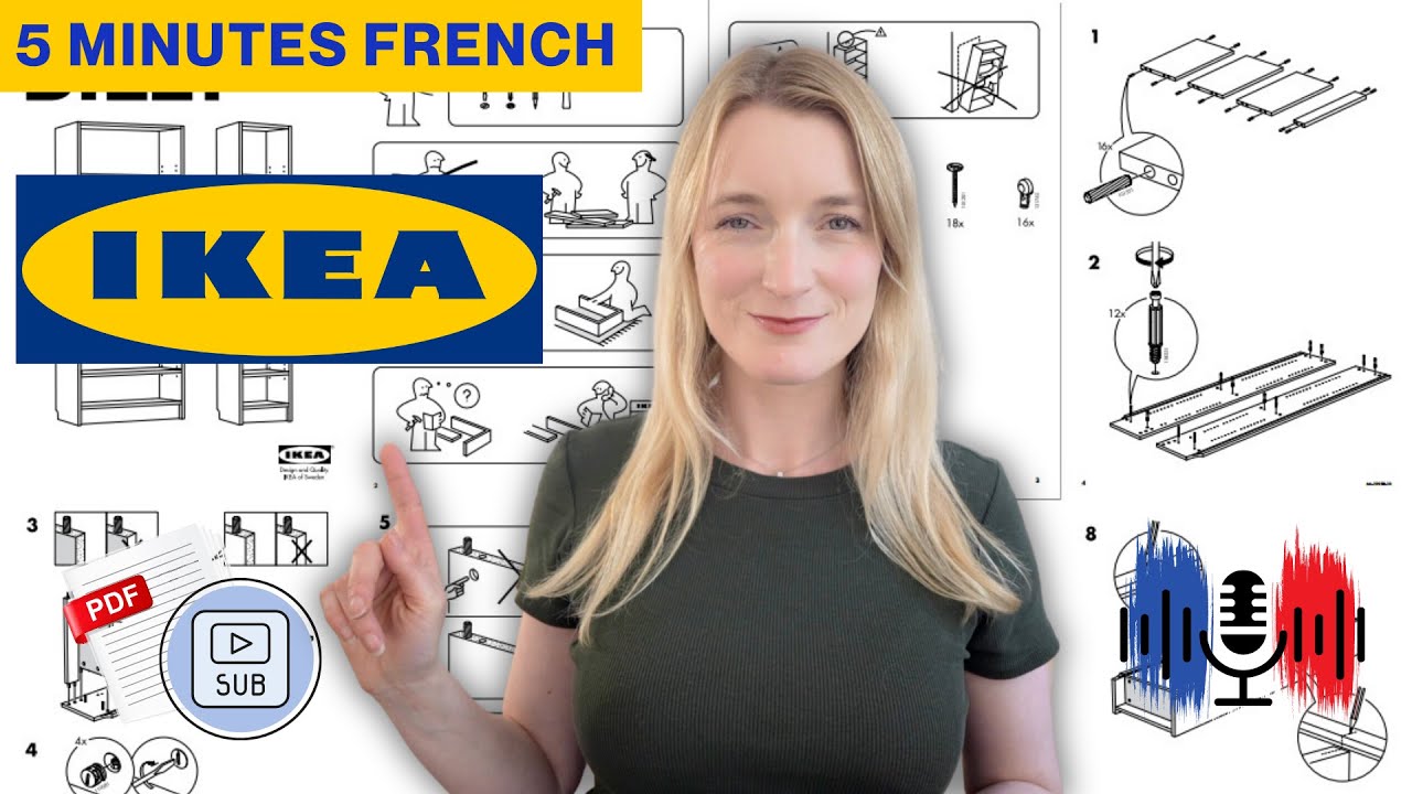 French chit-chat - IKEA | 5 Minutes Slow French with French and English Subtitles