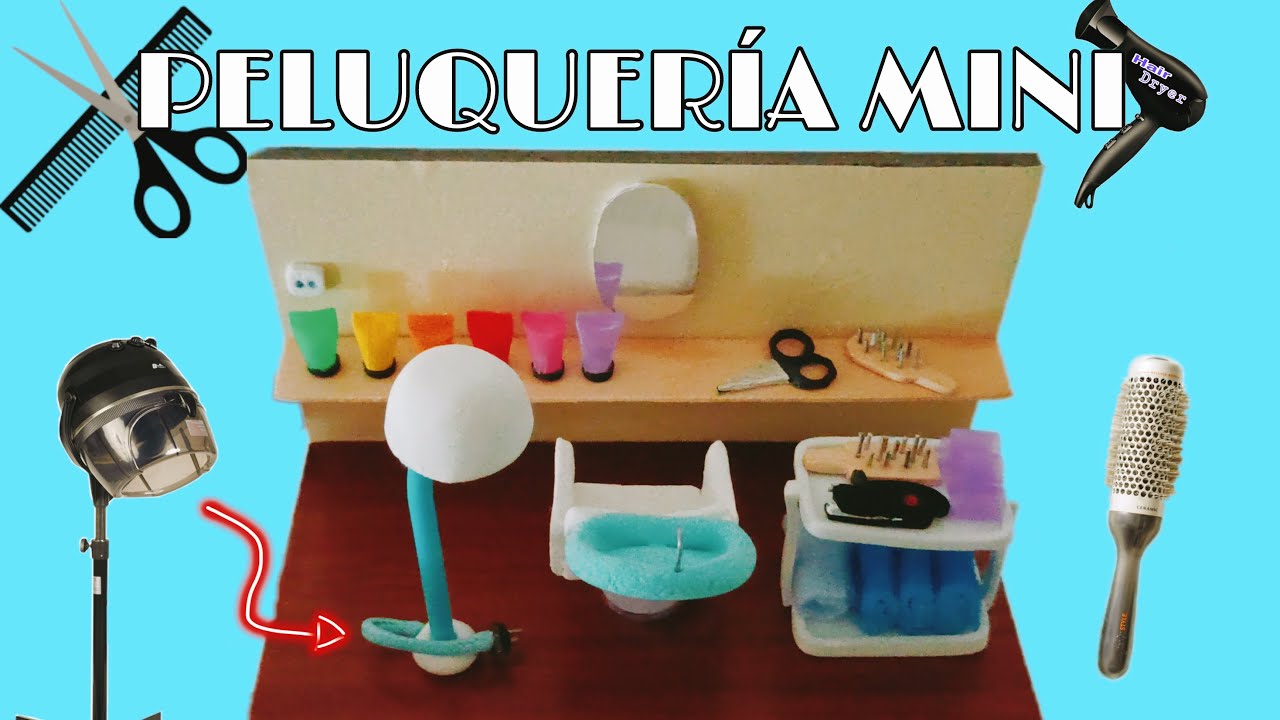 💇🏻‍♀️Maqueta de peluquería en miniatura💇🏼‍♂️ | La creatividad de Lucía