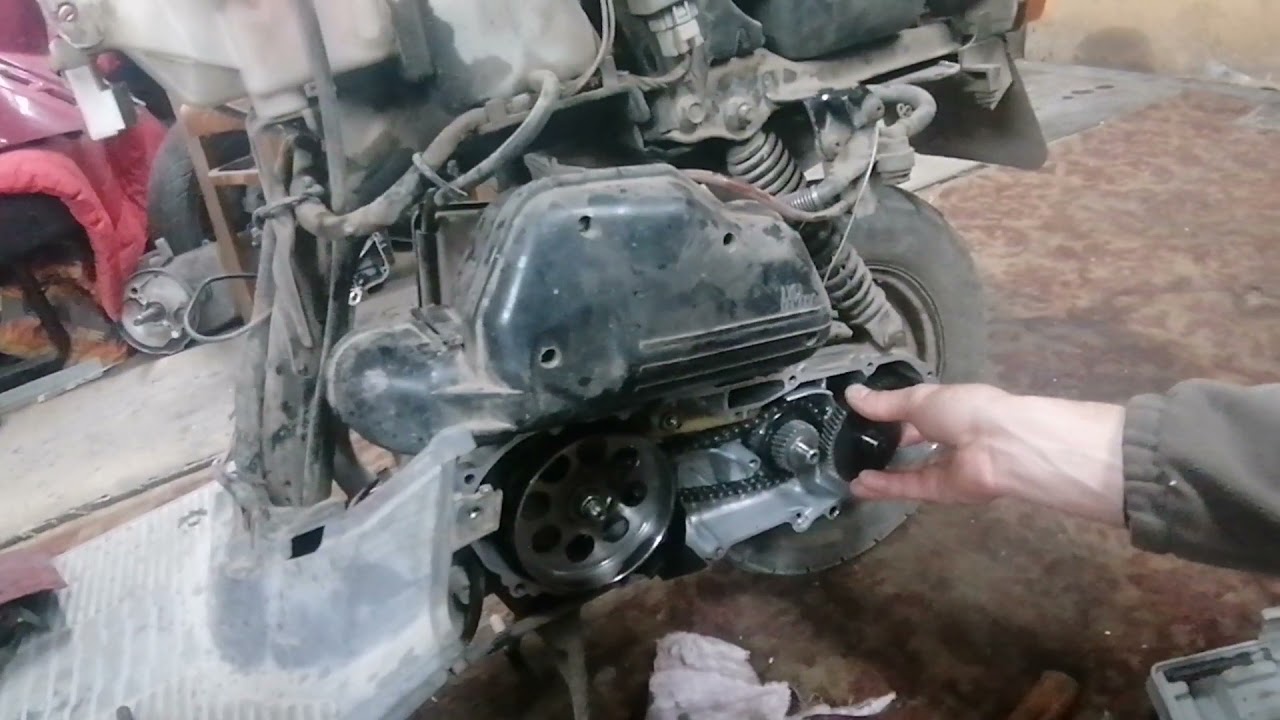 Yamaha mint, цепной скутер, что можно найти под крышкой вариатора, и как собрать в кучу