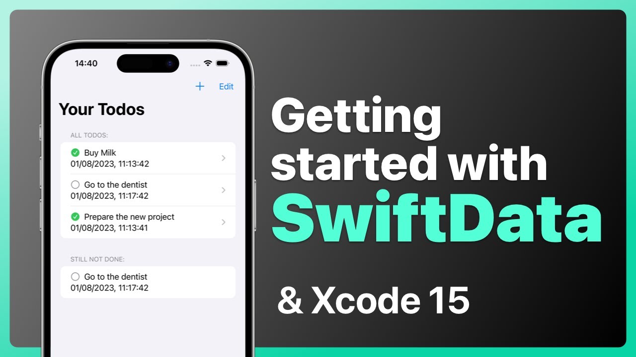 SwiftData Tutorial: How to Easily Persist Data in SwiftUI - Xcode 15 - Swift