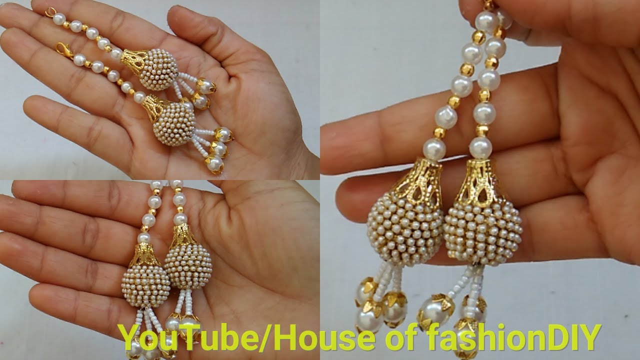 How To Make Blouse Hangings At Home..!!