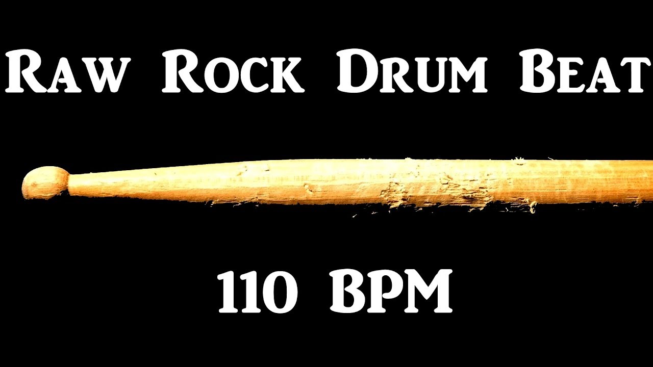 Raw Rock Drum Track 110 BPM, Drum Beats for Bass Guitar, Instrumental Isolated Drums Beat | 287