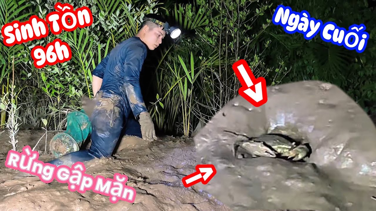 Sinh tồn 96h Ở Biển Ku Đen Đi Sâu Rừng Gặp Mặn Săn Cua Cá Thòi Lòi Biển Ngày Cuối survive in the sea