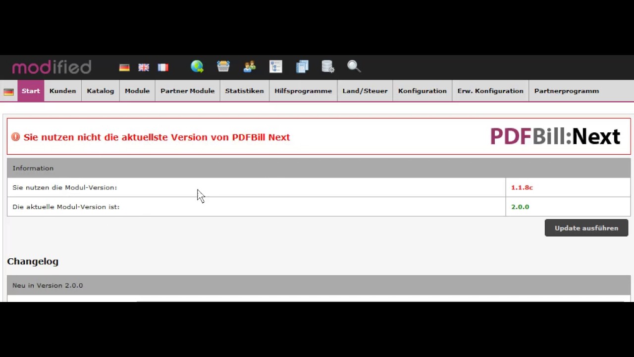 Die Zukunft von PDFBill:Next in der modified eCommerce Shopsoftware v2