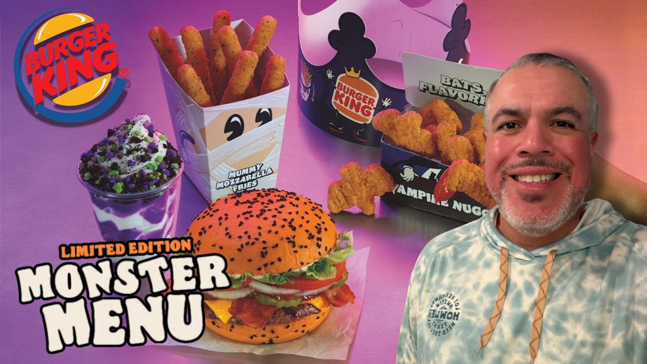 Мы попробовали ВСЕ позиции из НОВОГО Хэллоуинского монстр-меню от Burger King!