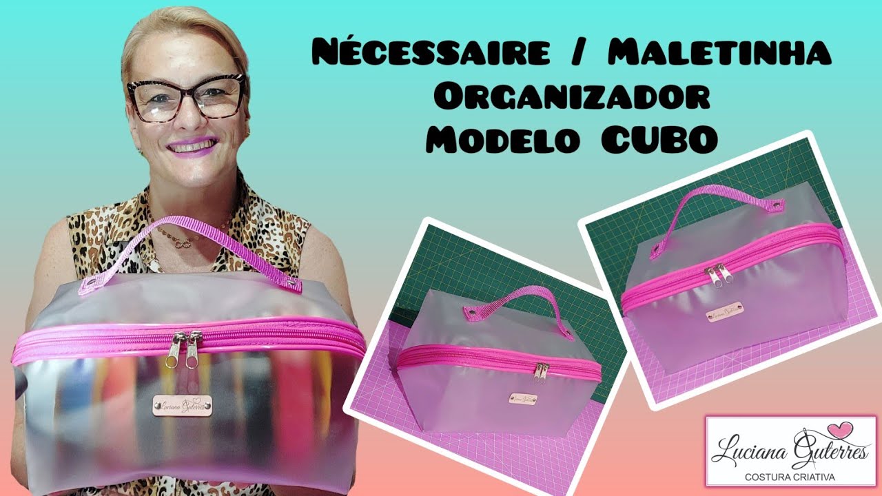 Necessaire Maletinha/Organizador Modelo Cubo
