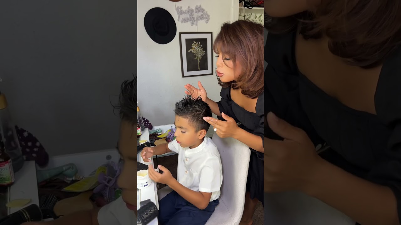 Arreglando mis 3 hijos en 30 minutos para ir ala iglesia ⛪️