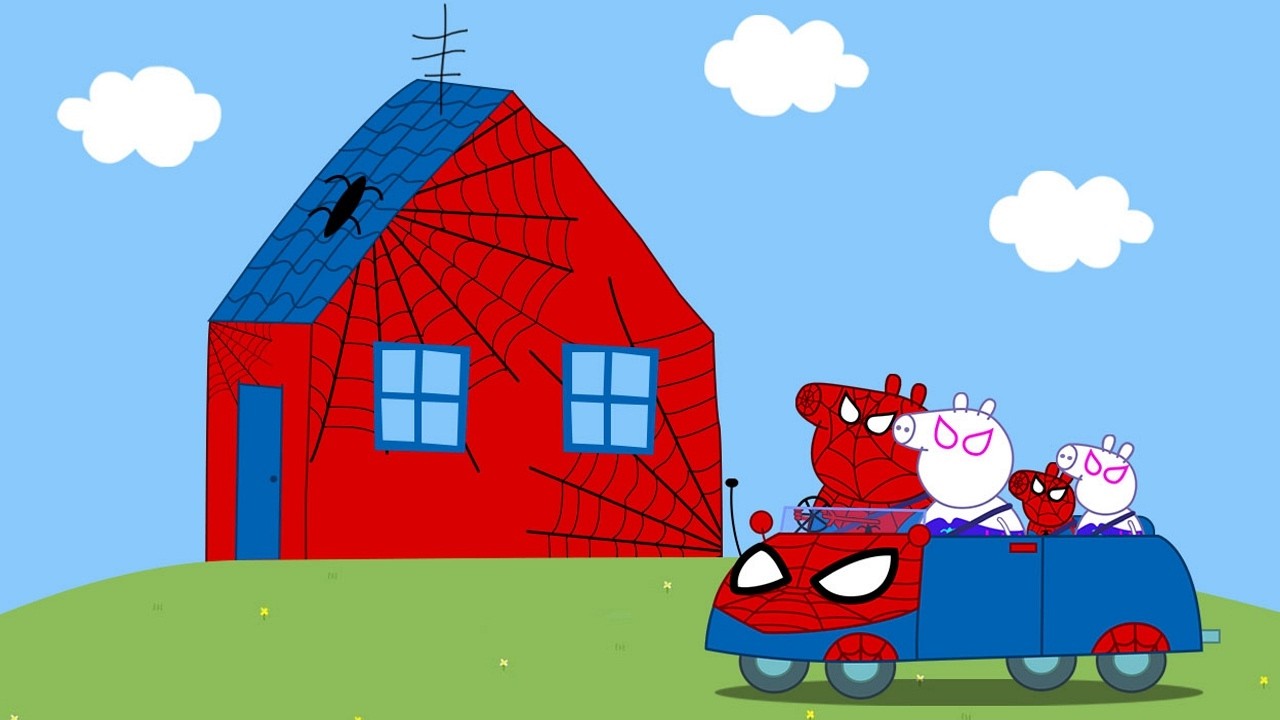 Peppa Pig family Spider-Man. All parts. (Complete)