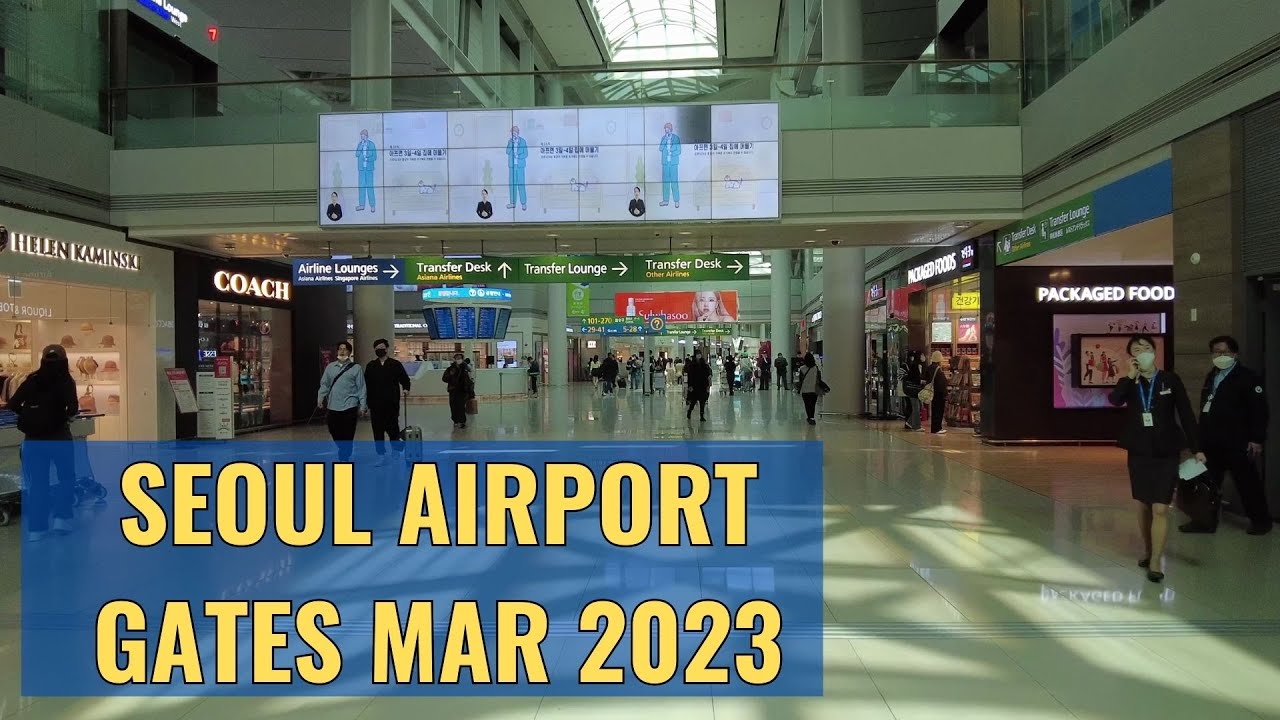 Seoul Incheon Airport Departure Gates Terminal 1 (ICN) Walking Tour March 2023 4K