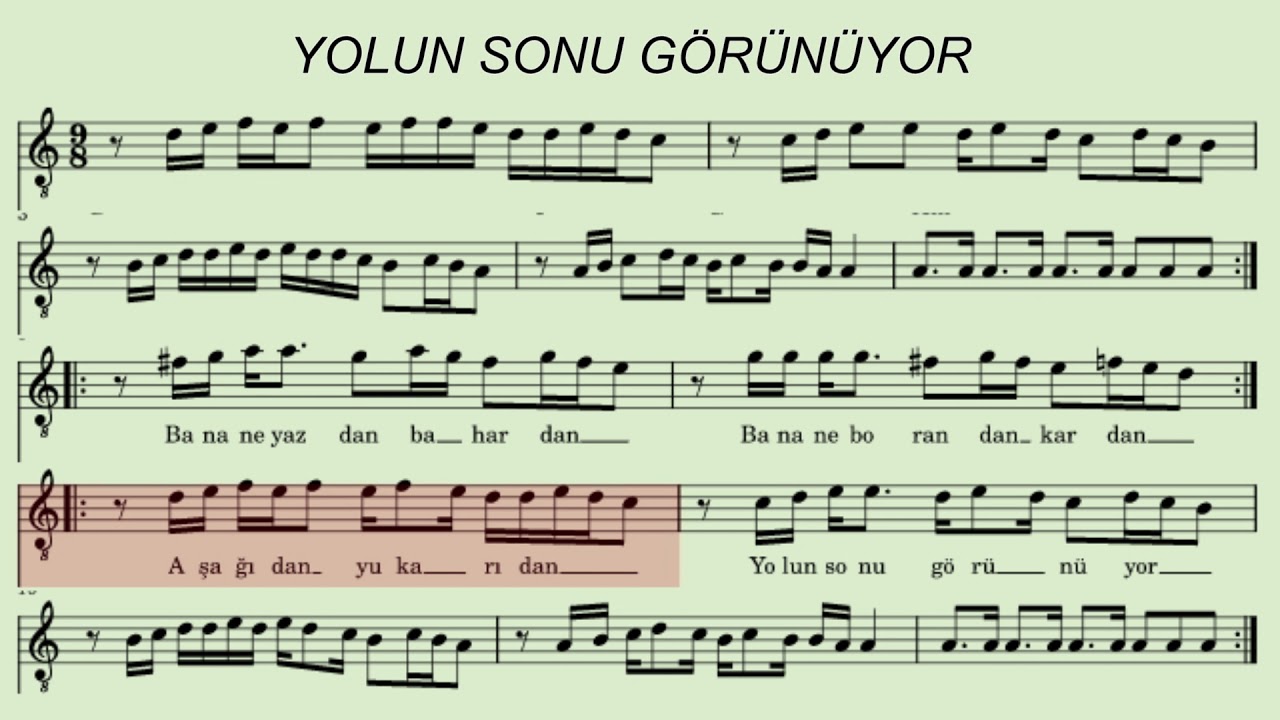 YOLUN SONU GÖRÜNÜYOR SOLFEJ