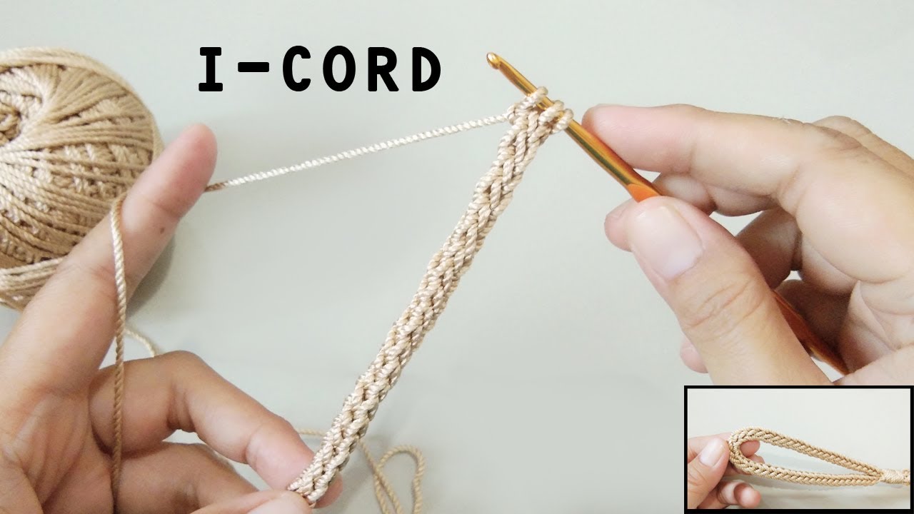 CROCHET : I-Cord || Tali Untuk Pouch, Dompet Rajut Dan Sling Bag