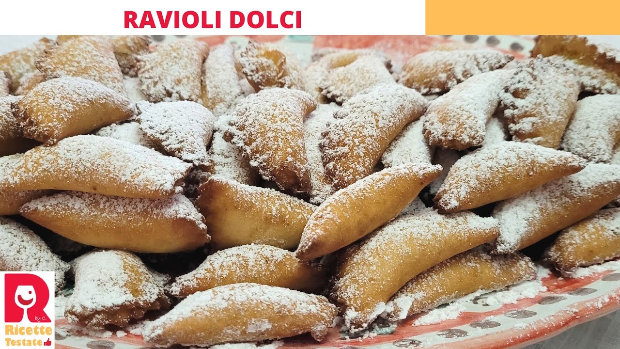 Ravioli fritti dolci con ricotta