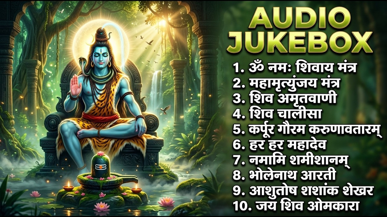 स्पेशल शिव भजन | ॐ नम: शिवाय, कर्पुर गौरम करुणावतारम, आशुतोष शशांक शेखर, शिव अमृतवाणी व शिव चालीसा