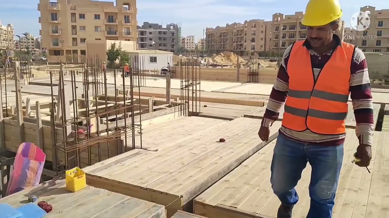 استلام نجارة سقف البدروم Solid Slab ( بلاطة وكمرة )