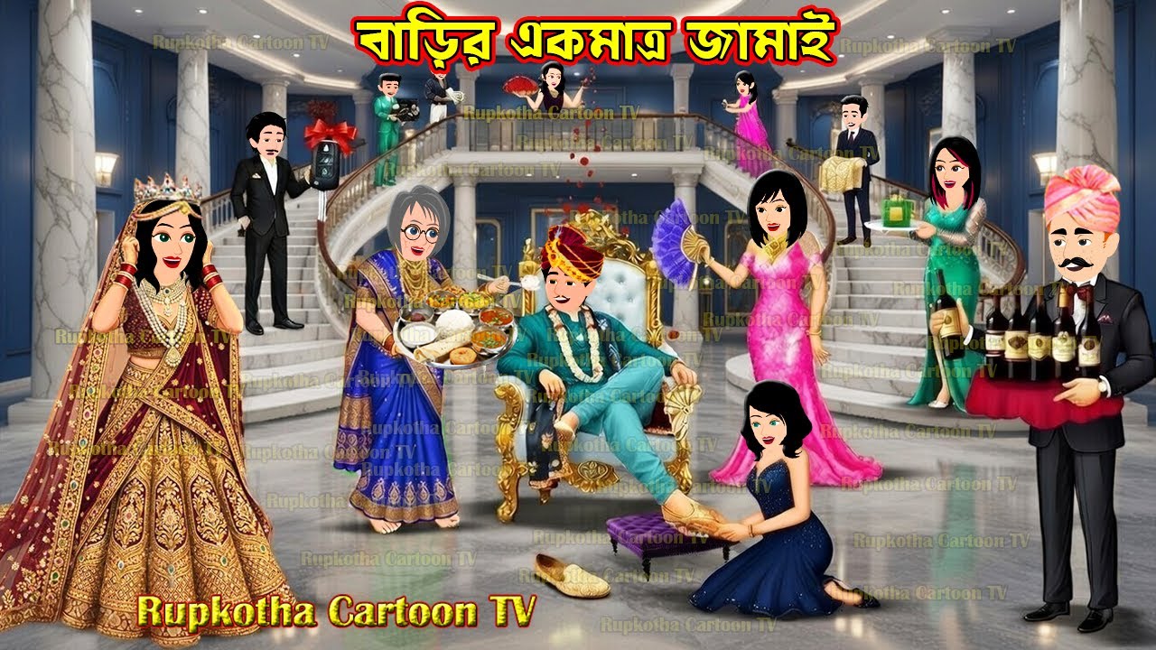 বাড়ির একমাত্র জামাই Barir Ekmatro Jamai | Bangla Cartoon | Schoole Anusthan | Rupkotha Cartoon TV