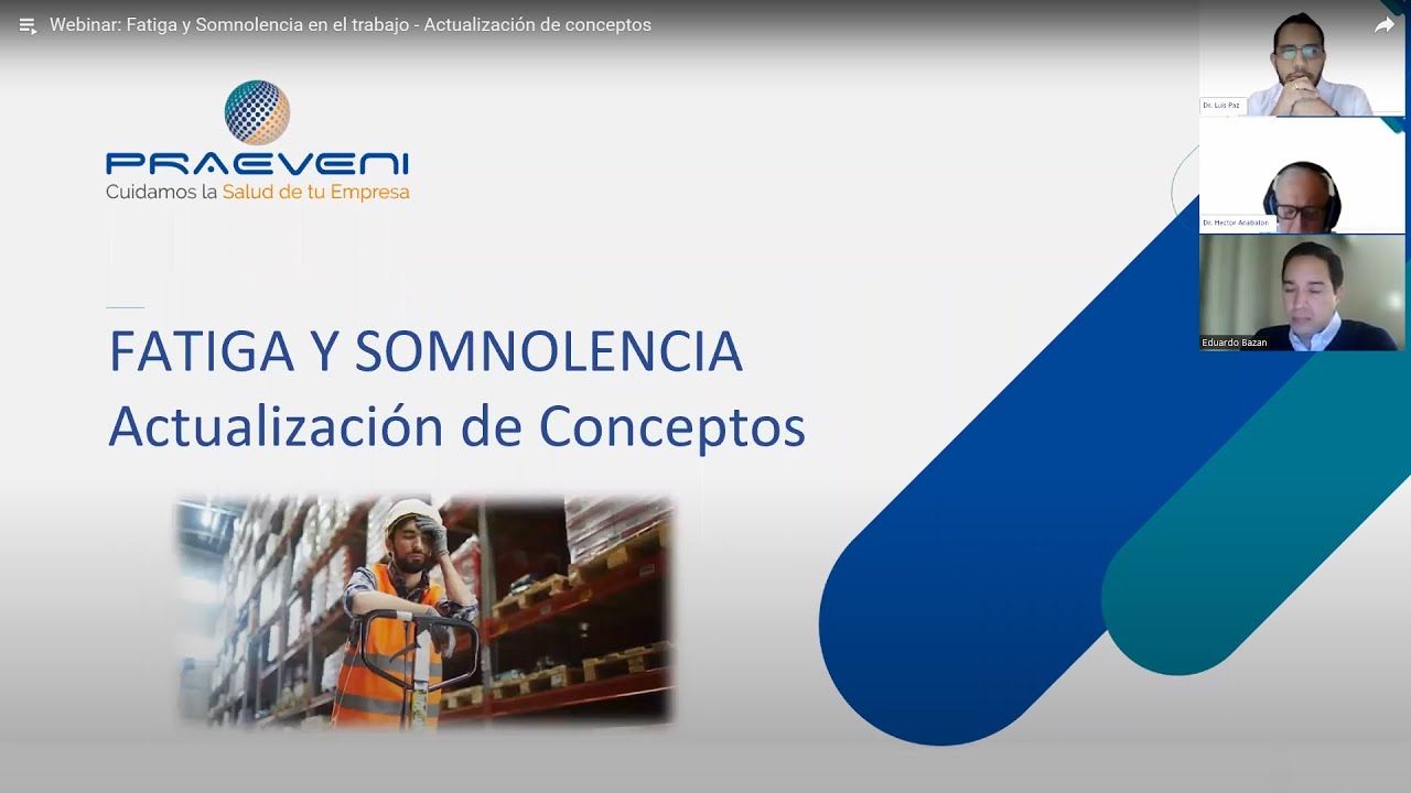 Fatiga y Somnolencia en el trabajo - Actualización de conceptos