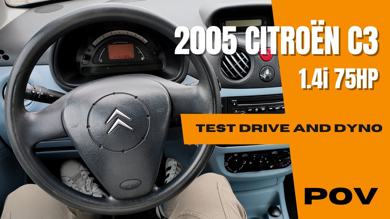 Citroen C3 2005 (1.4i 75HP) | 4K POV Test Drive  | Dyno | Weighing | Acceleration