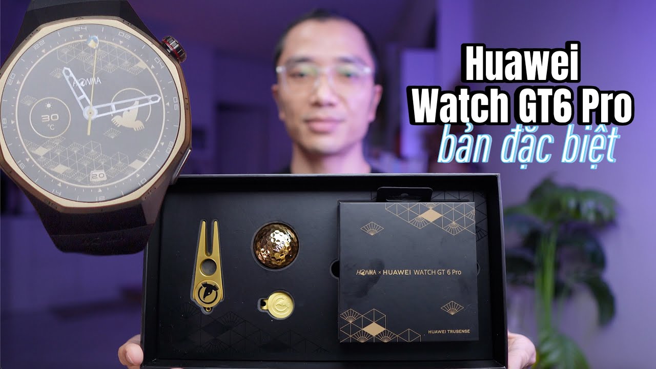 Unboxing the special gold Huawei Watch GT6 Pro, co-crafted with Honma.