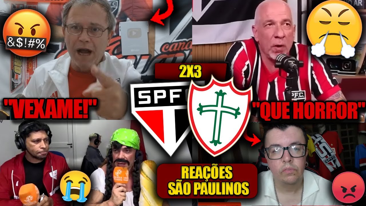 REAÇÕES dos SÃO PAULINOS - SÃO PAULO 2X3 PORTUGUESA - PAULISTÃO 2026 - REACT VAMOS RIR DO TRICOLOR