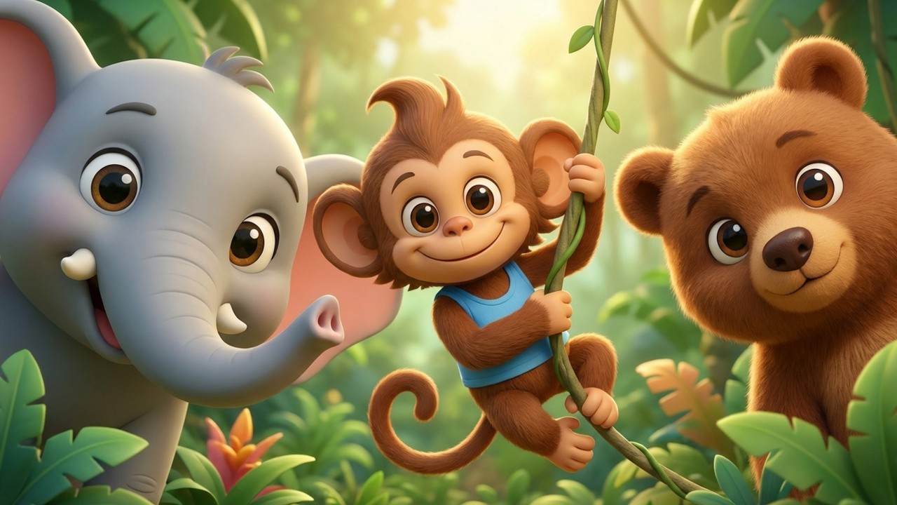 CAMINITO DE LA SELVA 🌴🐘 UN RATITO MÁS ⏱️ Y más Canciones para Niños