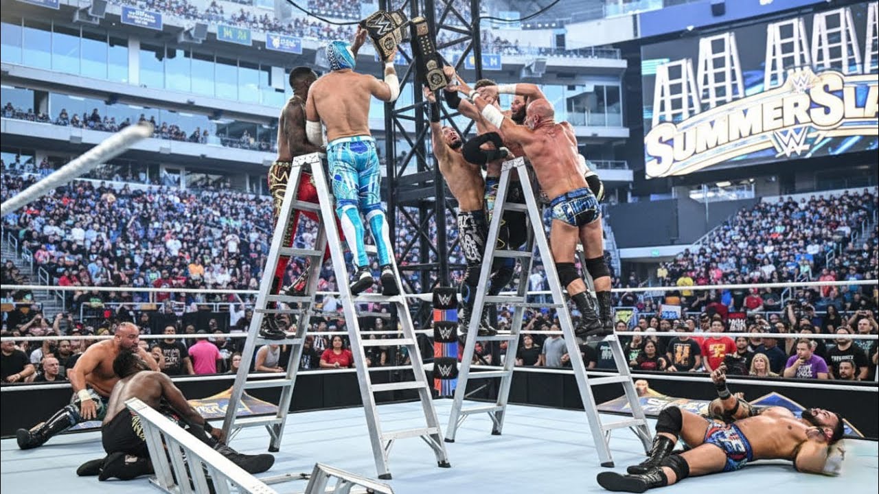 WWE Tag Team Title Six-Pack TLC Match SummerSlam 2025 #WWE #summerslam2025 