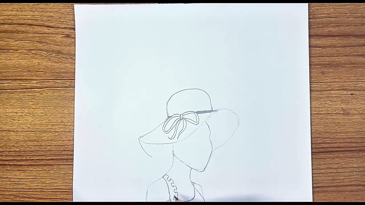 Drawing a girl with a cap ll drawing for beginners ll simple pencil art ll